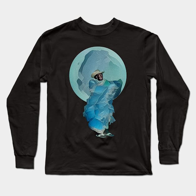 Portrait of a Currulao Dancer Long Sleeve T-Shirt by Diego-t